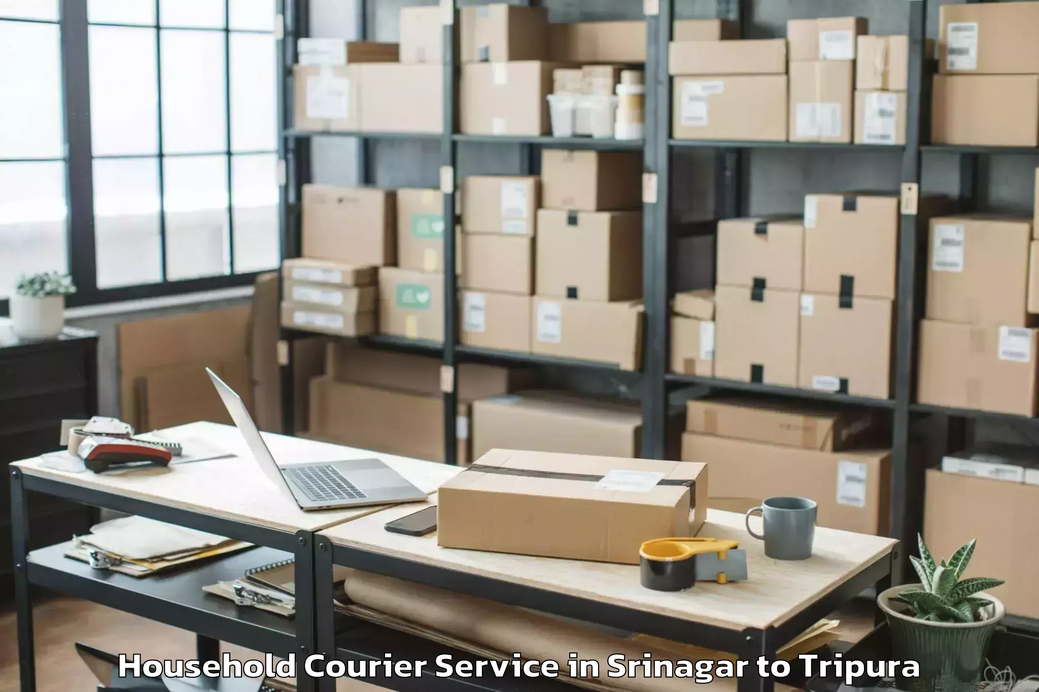 Easy Srinagar to Amarpur Gomati Household Courier Booking